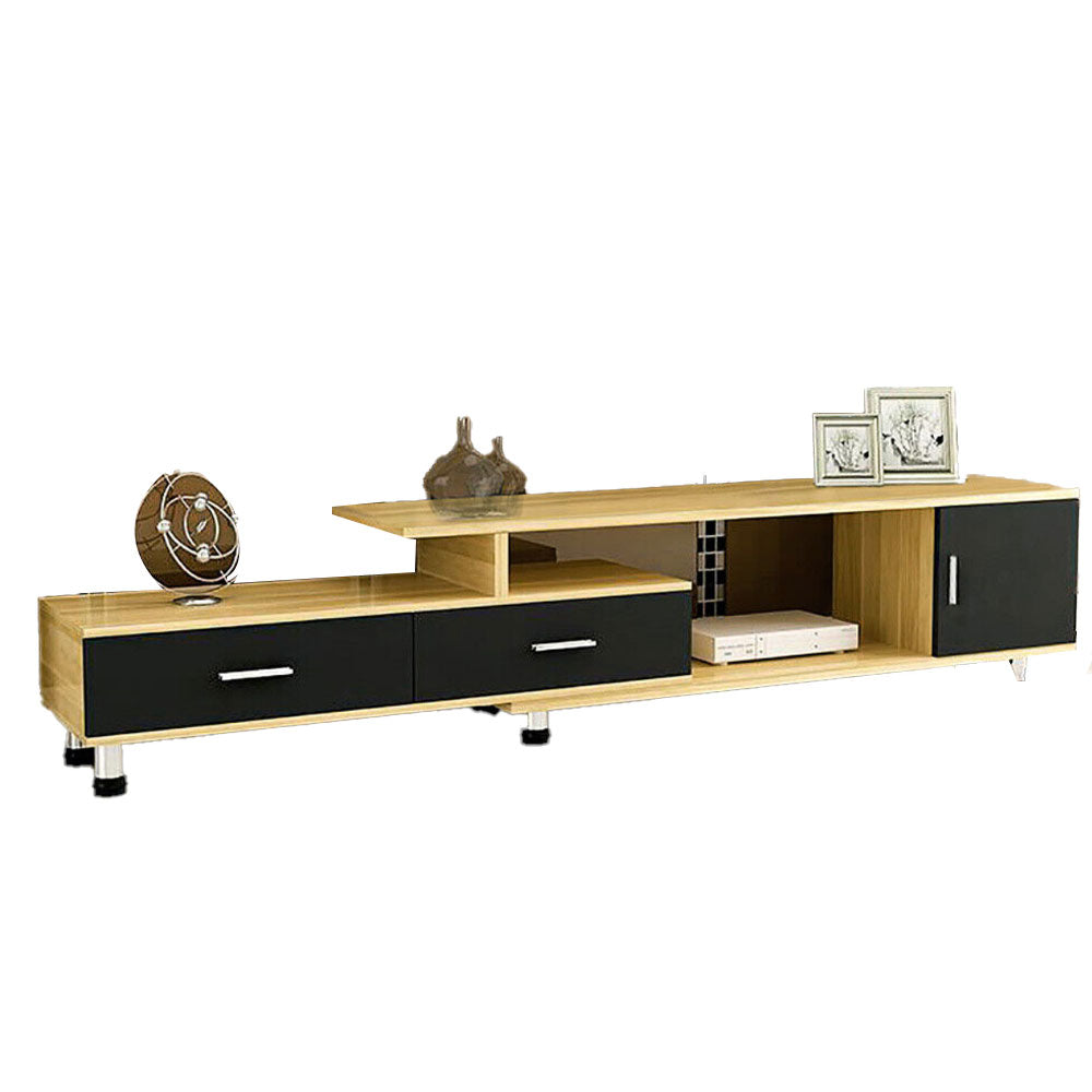 Anatola TV Cabinet Extendable Entertainment Units TV Stand Storage 2 Drawers NEW