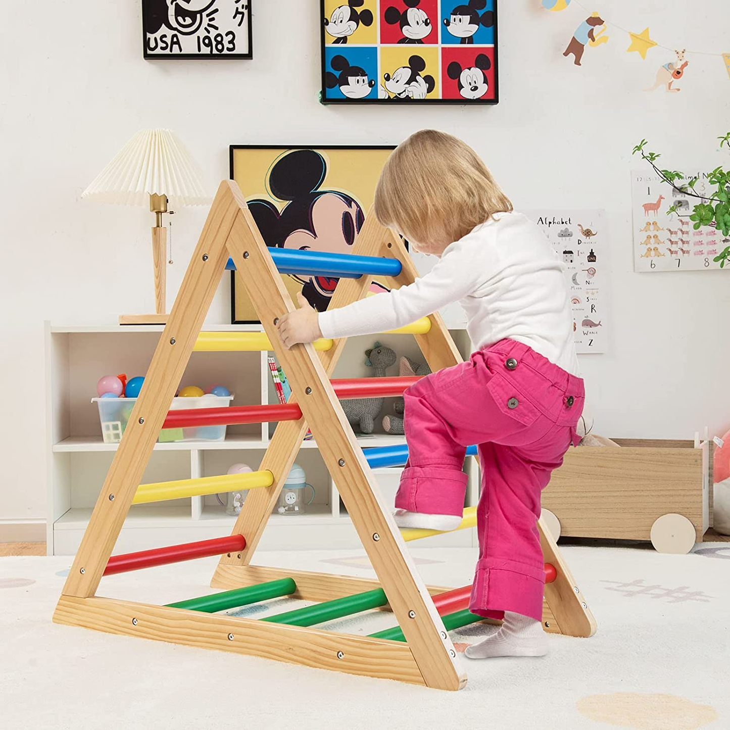 KidsTime Foldable Triangle Climber w/Reversible Ramp