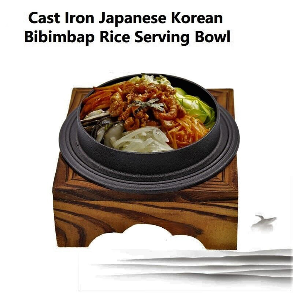 Bibimbap Cast Iron Grill, Rice & Soup Bowl