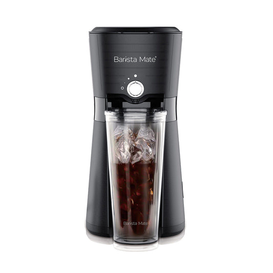 CafeLuv Digital Iced Coffee Maker w/ 10oz, Reusable Cup & Straw Included