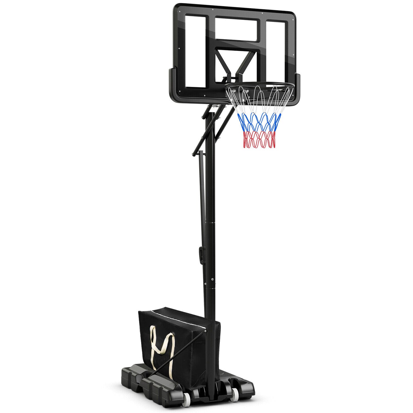 3.05m Portable Adjustable Basketball Hoop w/Secure Bag