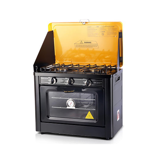 Portable 3 Burner LPG Camping Oven/Stove