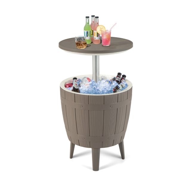 37 L Cooler Bar Table with Telescopic Tabletop