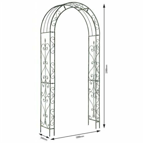 Elia Iron Garden Arch - 2.3 x 1.2m - White Grey