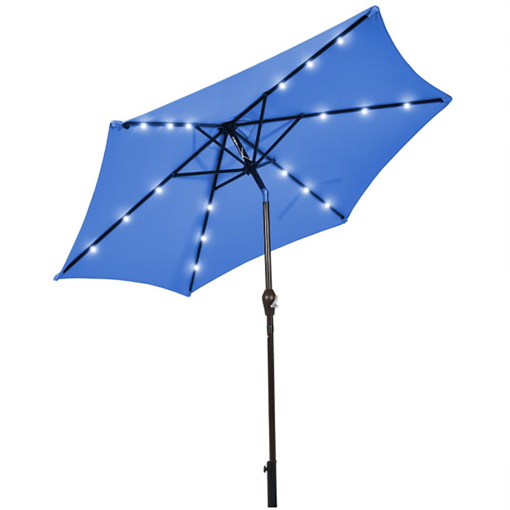 Starry 2.7m Solar Powered LED Patio Umbrella w/Tilt & Crank