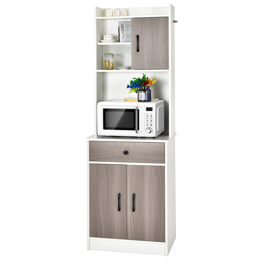 Valla Freestanding Kitchen Pantry w/ Buffet Hutch