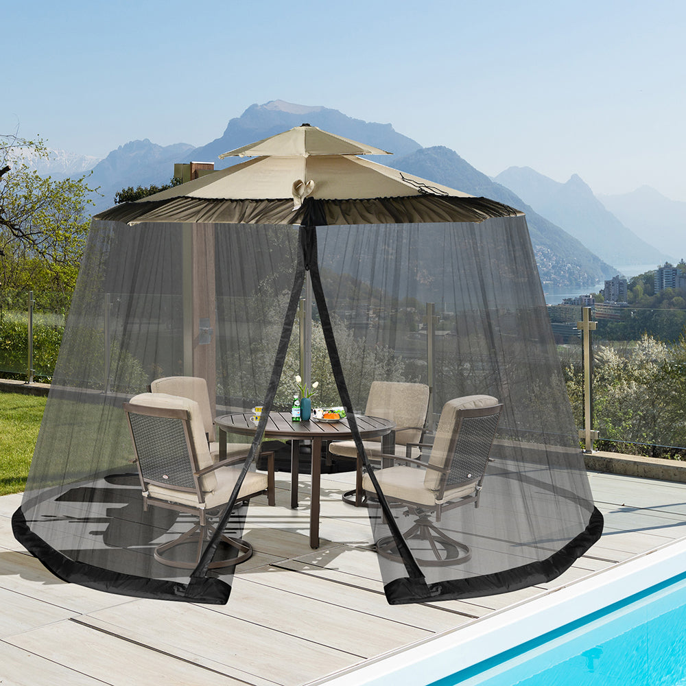 Campo 2.5-4m  Umbrella Mosquito Netting - 2 Double-Zippered Doors