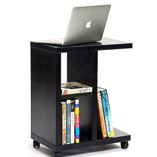 Edge Side Table w/Shelves & Casters - 3 Cols