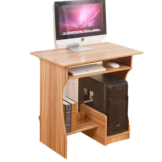 Ace Essential Computer Desk with Shelves (Oak)