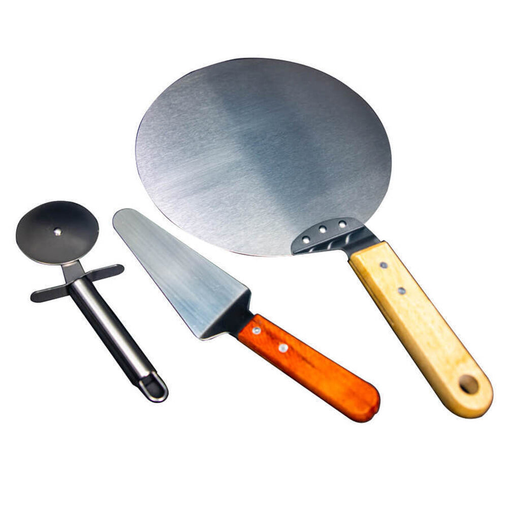 Pizza Oven Set - Peel, Spatula, Cuting Wheel