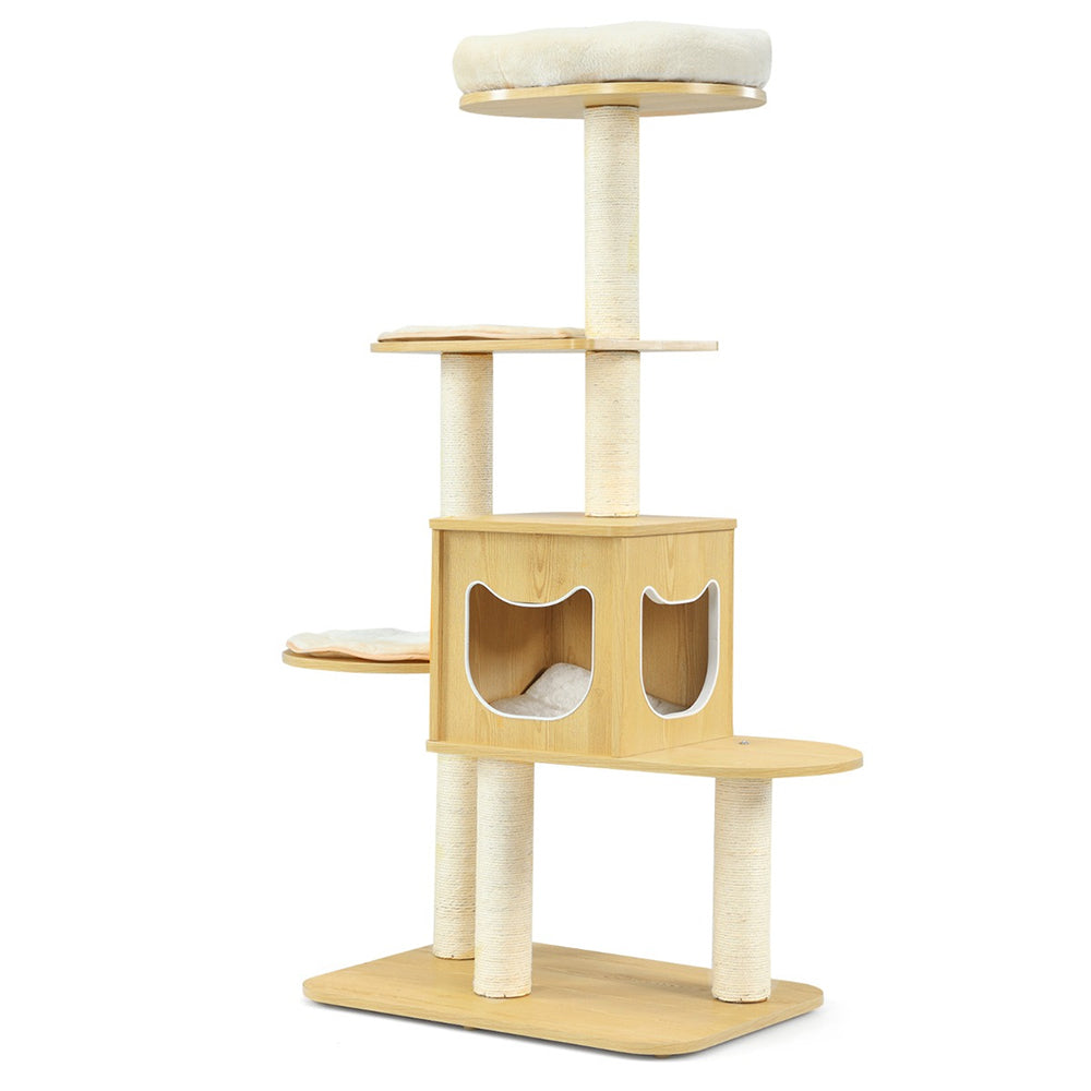 Multi-purpose Cat Tree with Plush Perch for Kittens and Cats