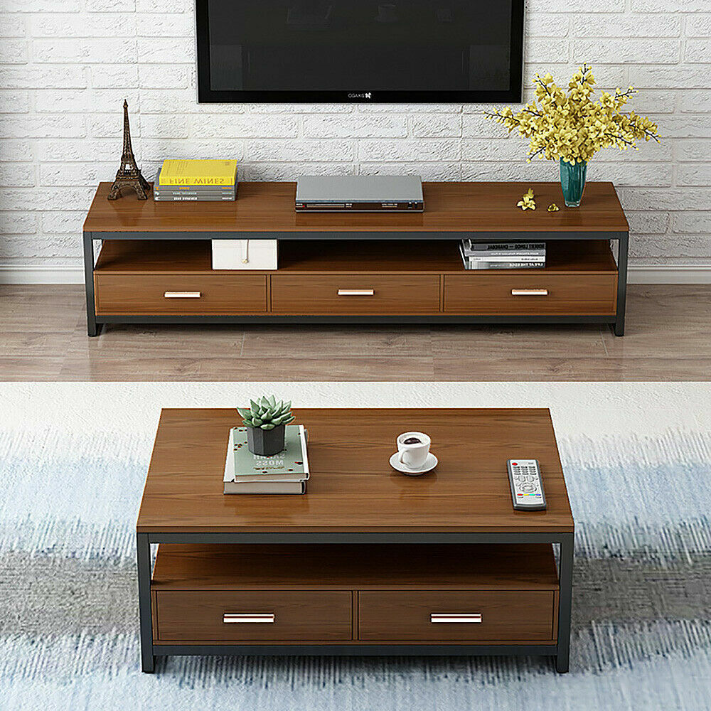 Argus TV Stand & Coffee Table - Black Walnut or White