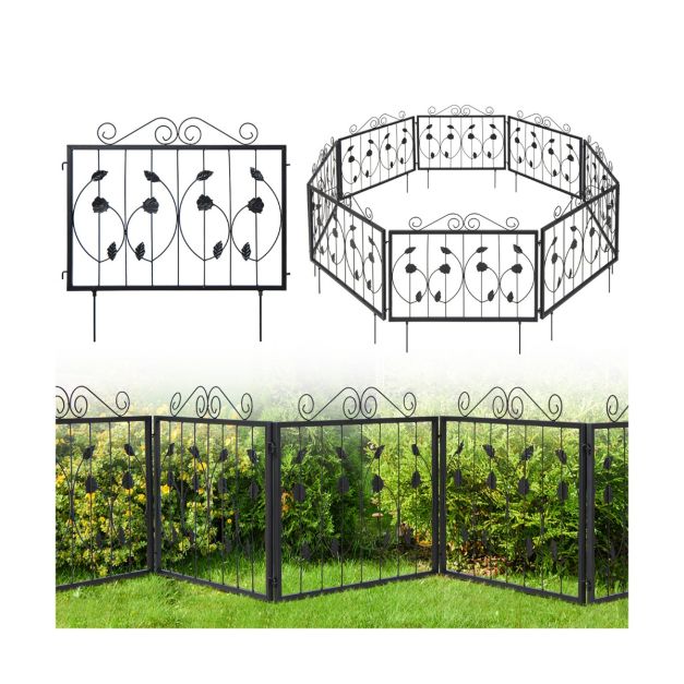 Wistia Decorative Garden Fence w/8 Panels