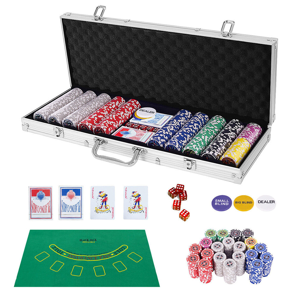 Casino Poker Chip Set - 500 Chips w/ Case