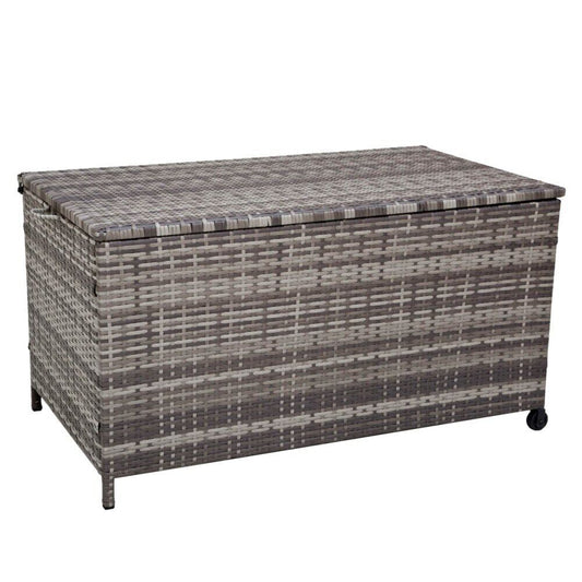 Outdoor PE Wicker Storage Box 320L- Grey