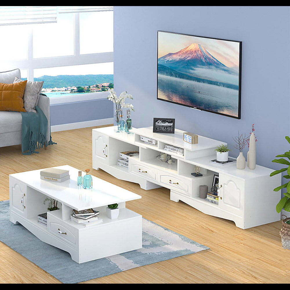 Silvano 2-Piece Set - Coffee Table & Adjustable TV Cabinet