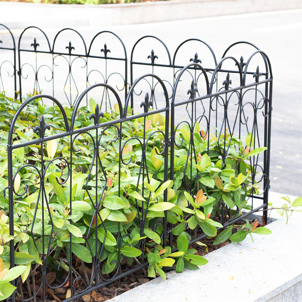 Metal Garden Fence - 5pc Folding Flower Bed & Animal Barrier