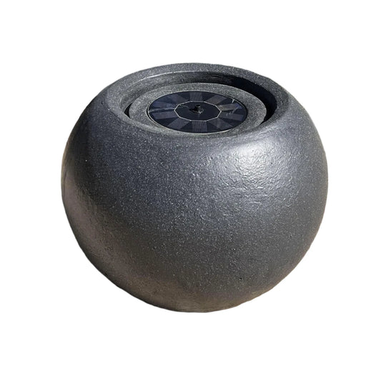 Mituno Solar Water Fountain in Grey Stone Finish