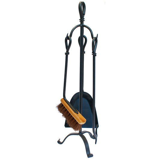 4 Piece Steel Fireplace Tool Set