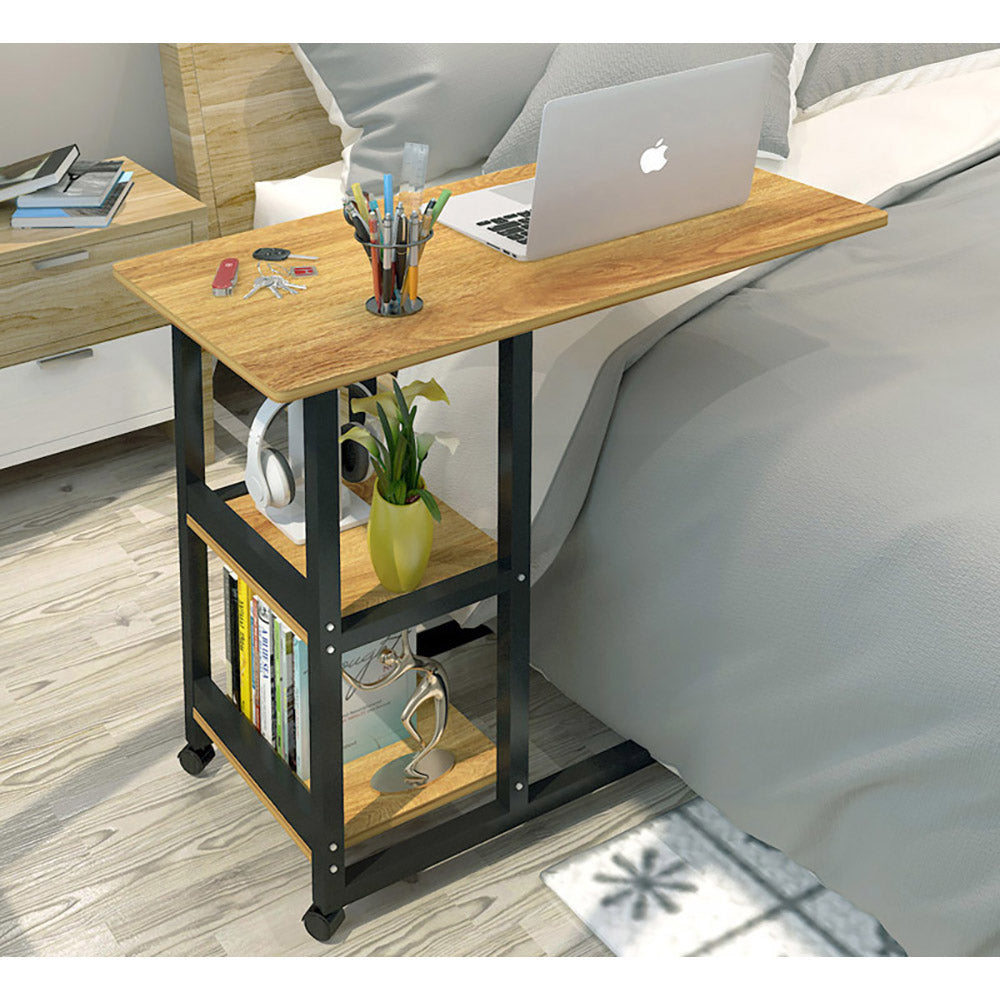 Regenta Side Table/Laptop Desk w/Shelves & Wheels - 2 Sizes