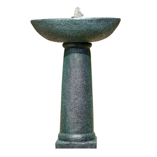 Eleganta Solar Bird Bath/Fountain w/LED Lights