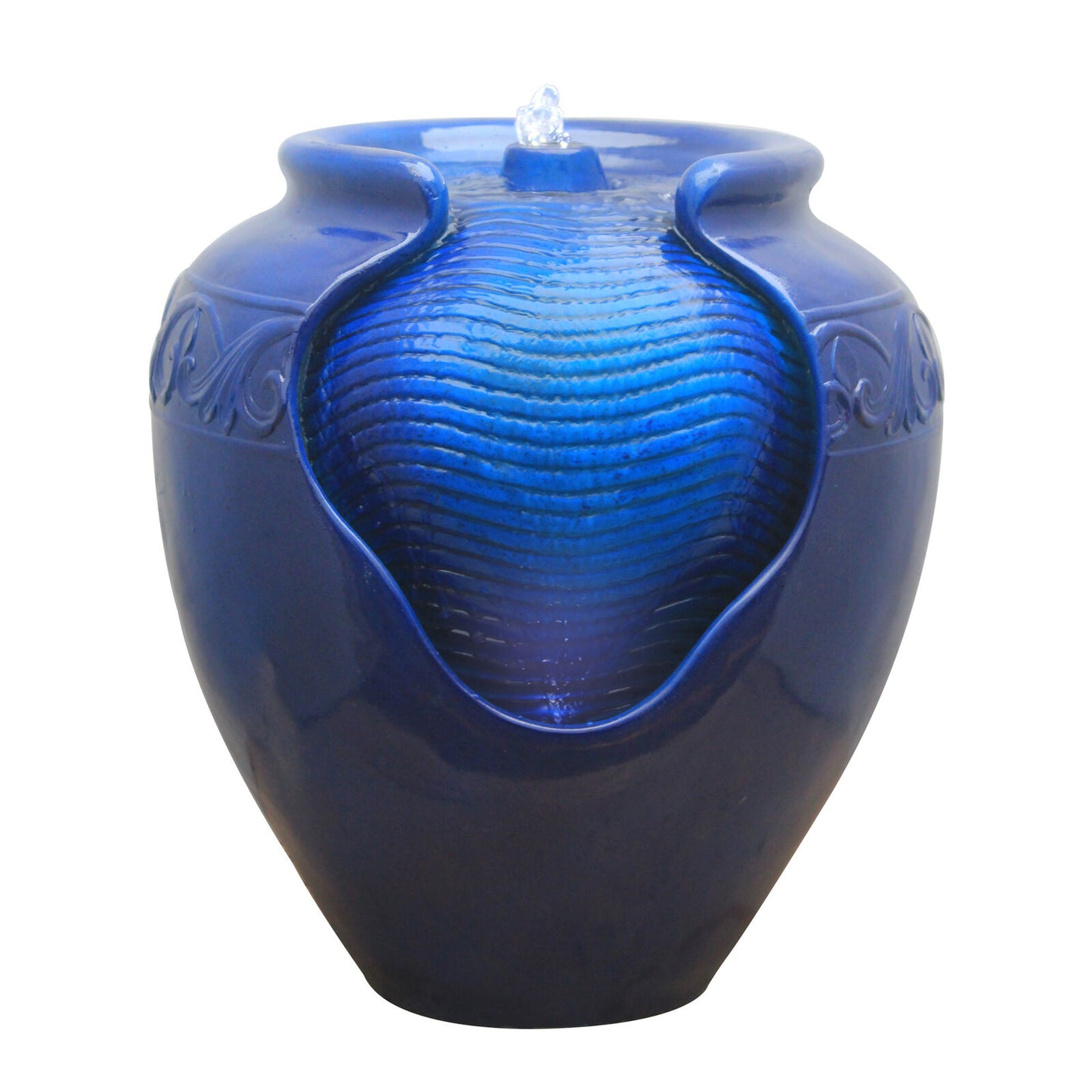 Fiore Glazed Pot Fountain 43cm Height w/LED Pump