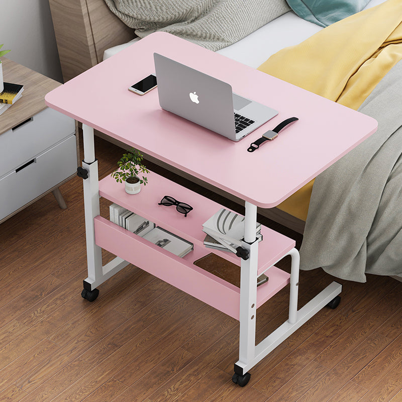 Virtuoso  2-tier Bed Side Table/Laptop Desk with Shelves and Wheels