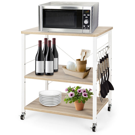 3-Tier Mobile Storage Cart for Kitchen or Office Printer Stand