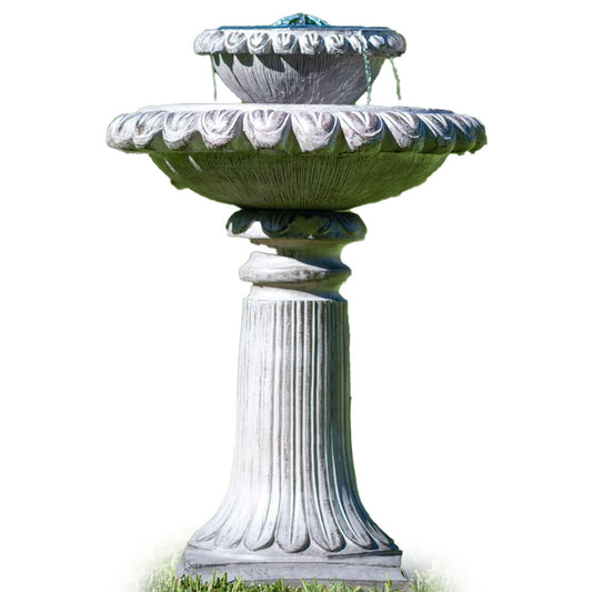 Belluno Solar Powered Fountain/Bird Bath with Lighting