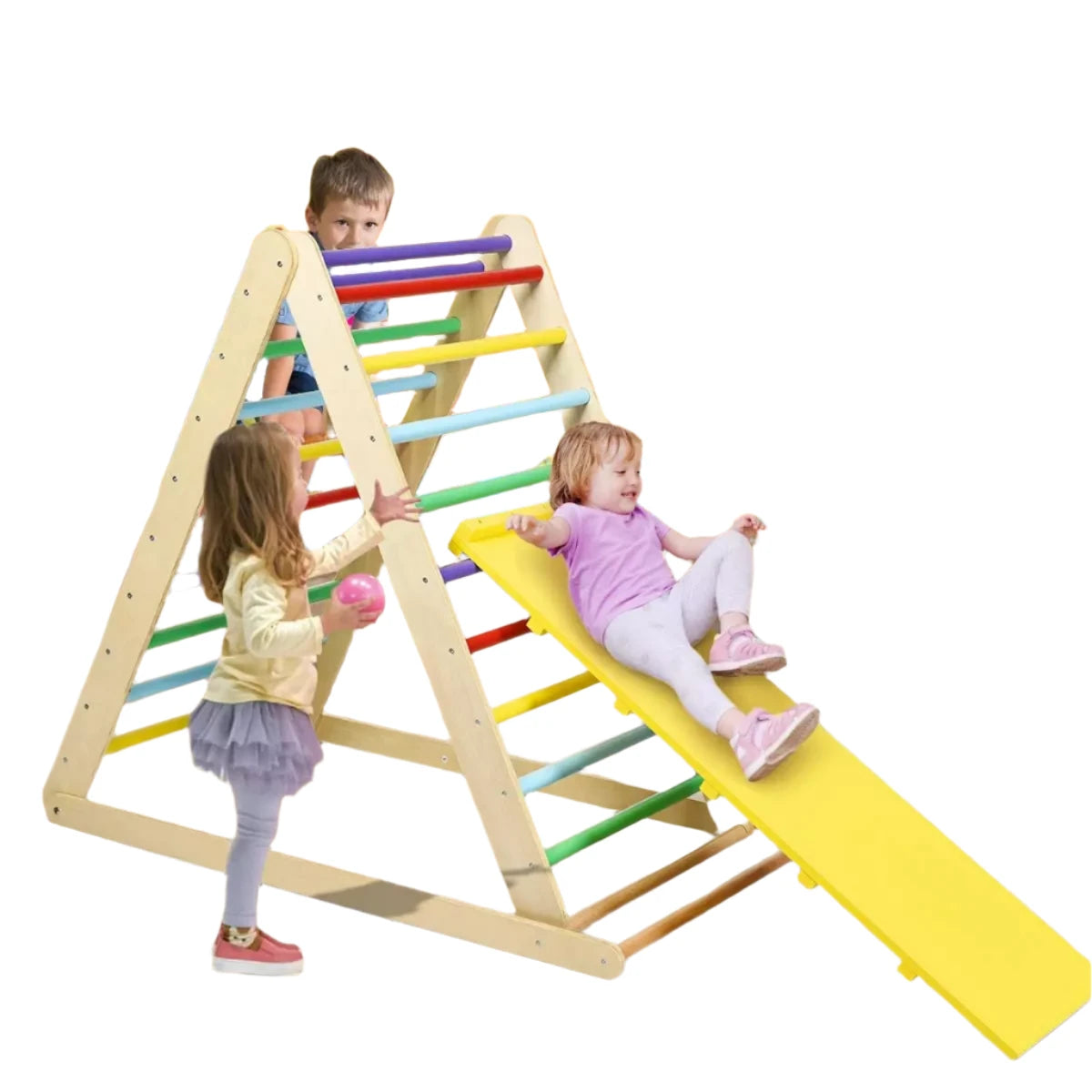 KidsTime Foldable Triangle Climber w/Reversible Ramp