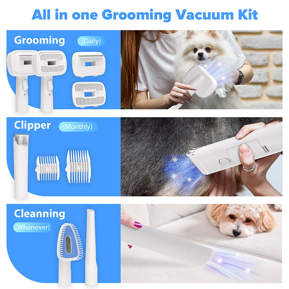 DIY Pet Grooming Kit - Hair Remover, Dryer, Clipper,  Brush Cleaning