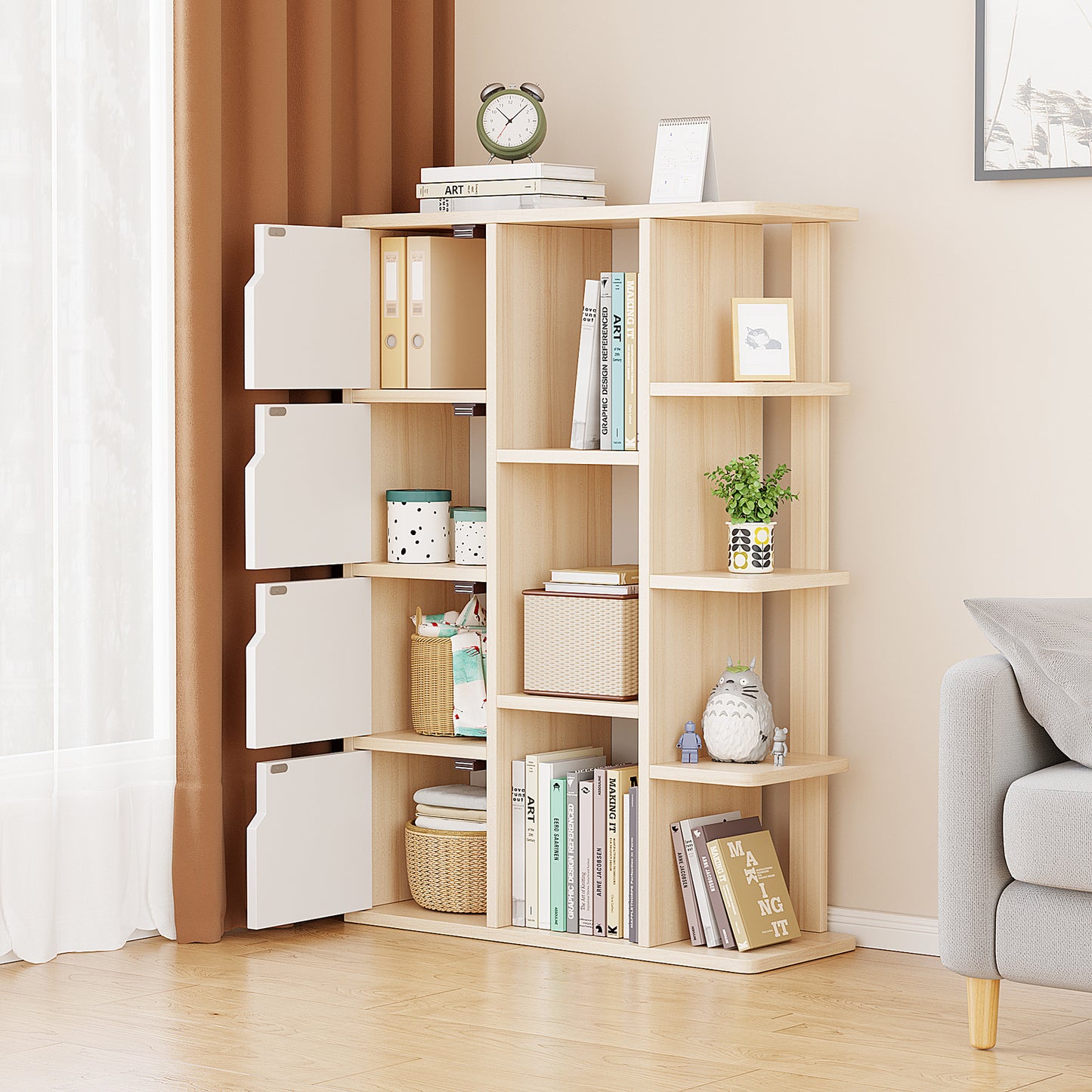 Aidan 11-Shelf Organizer Bookcase Cabinet