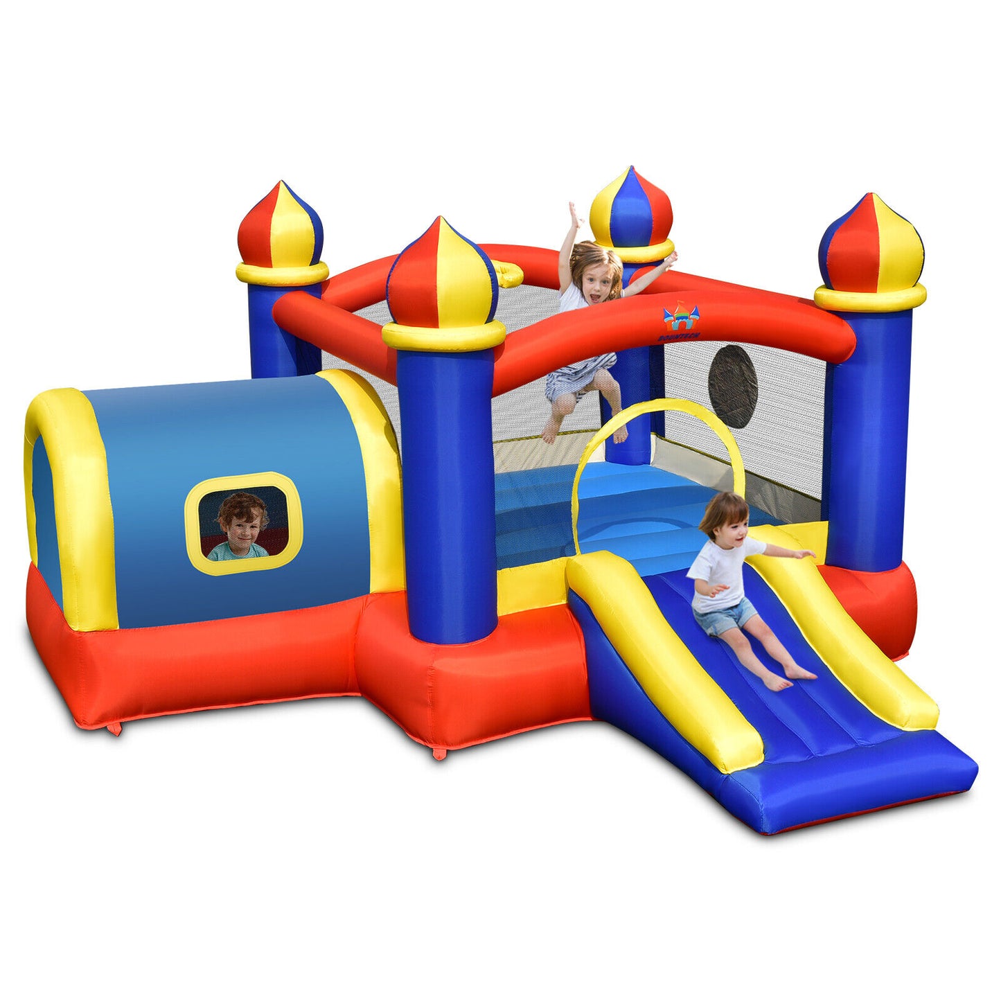 Fabuloso 5 IN 1 Inflatable Jumping Castle w/Slide Playhouse & Dart Game