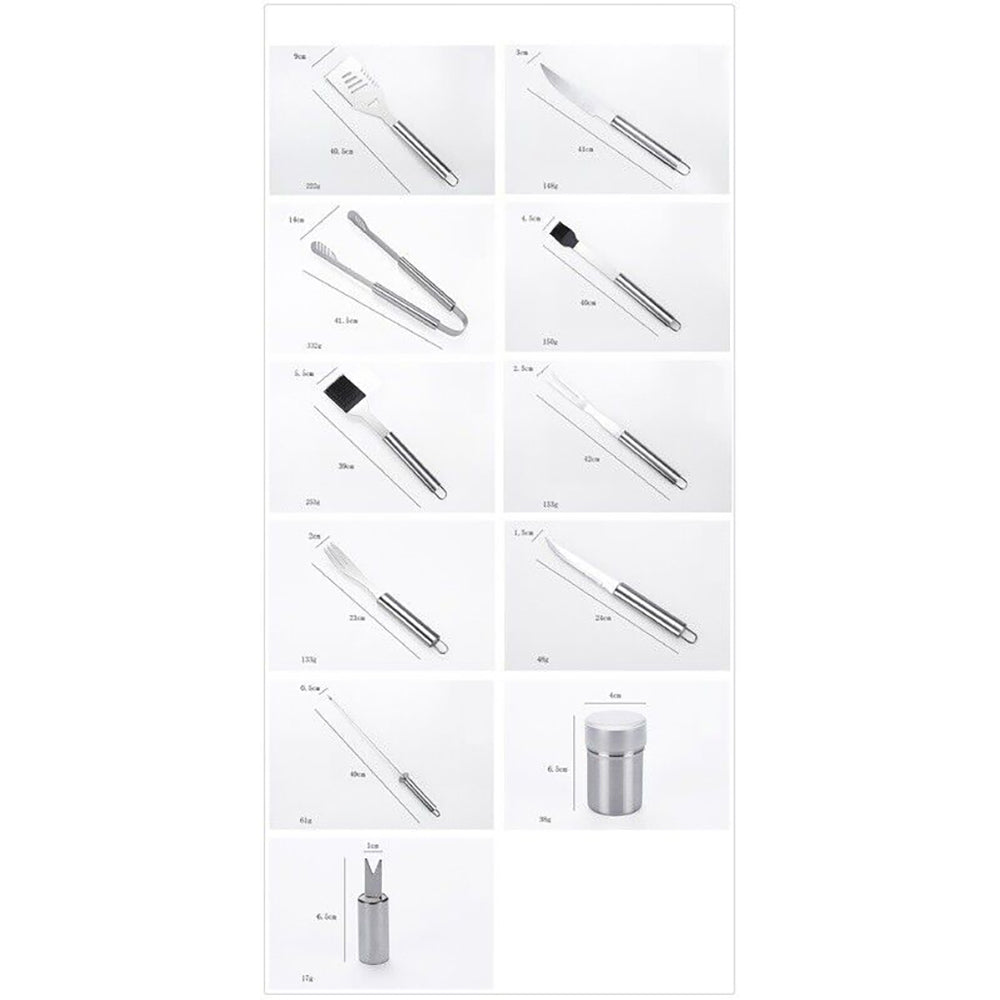 25pc Stainless Steel BBQ Tool Set