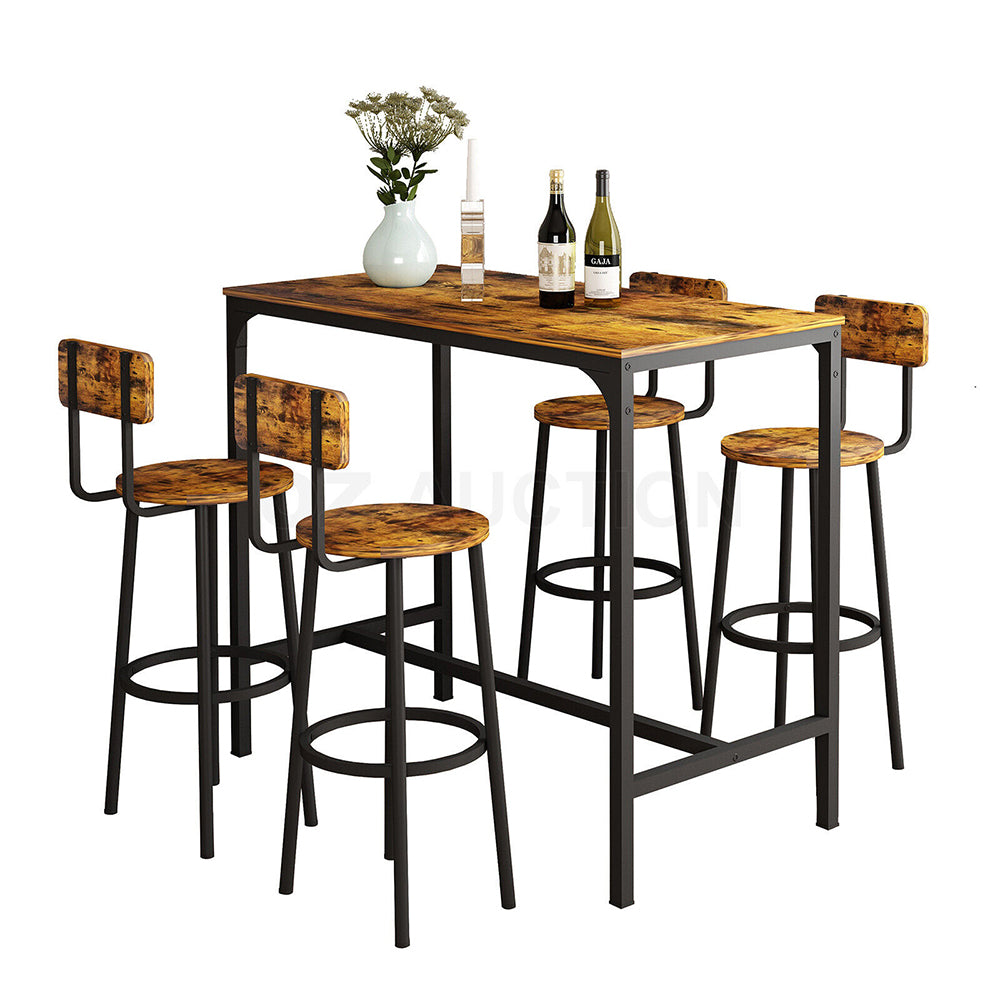 Simplista Bar Table Set 5pcs for Home, Bistro or Pub