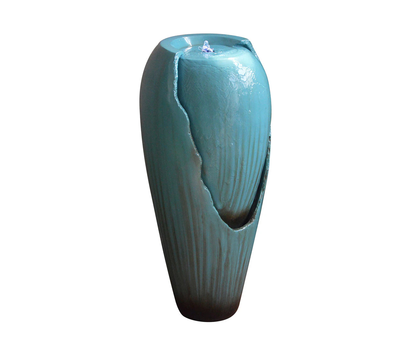 Vanda 82cm Broken Jar Water Fountain w/LED Light.  Blue or Red