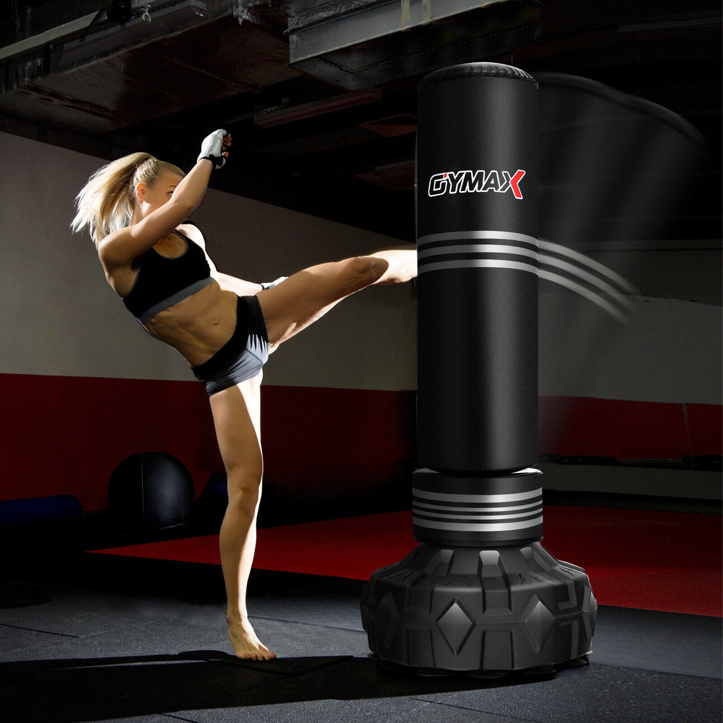 170 cm Heavy Free Standing Punching/Boxing Bag w/12 Fillable Suction Cups