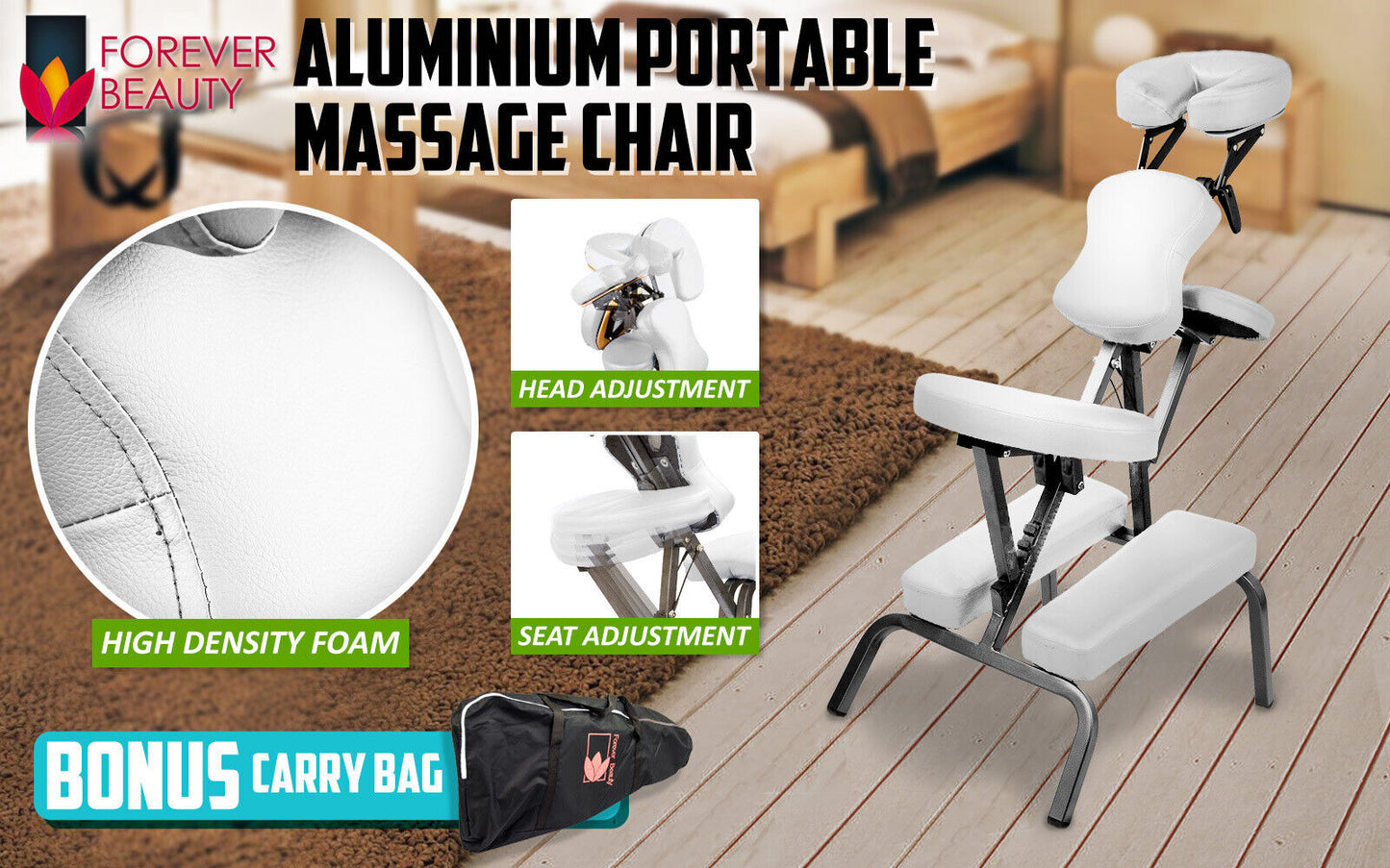 SalonPerfect Portable Foldable Therapy Chair - Heavy Duty