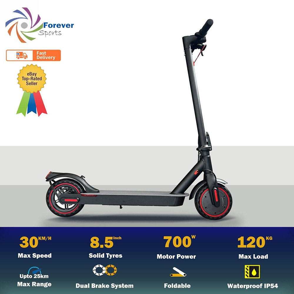 Rava Electric Scooter w/8.5” solid tyres, 7.5ah lithium battery & 700w motor