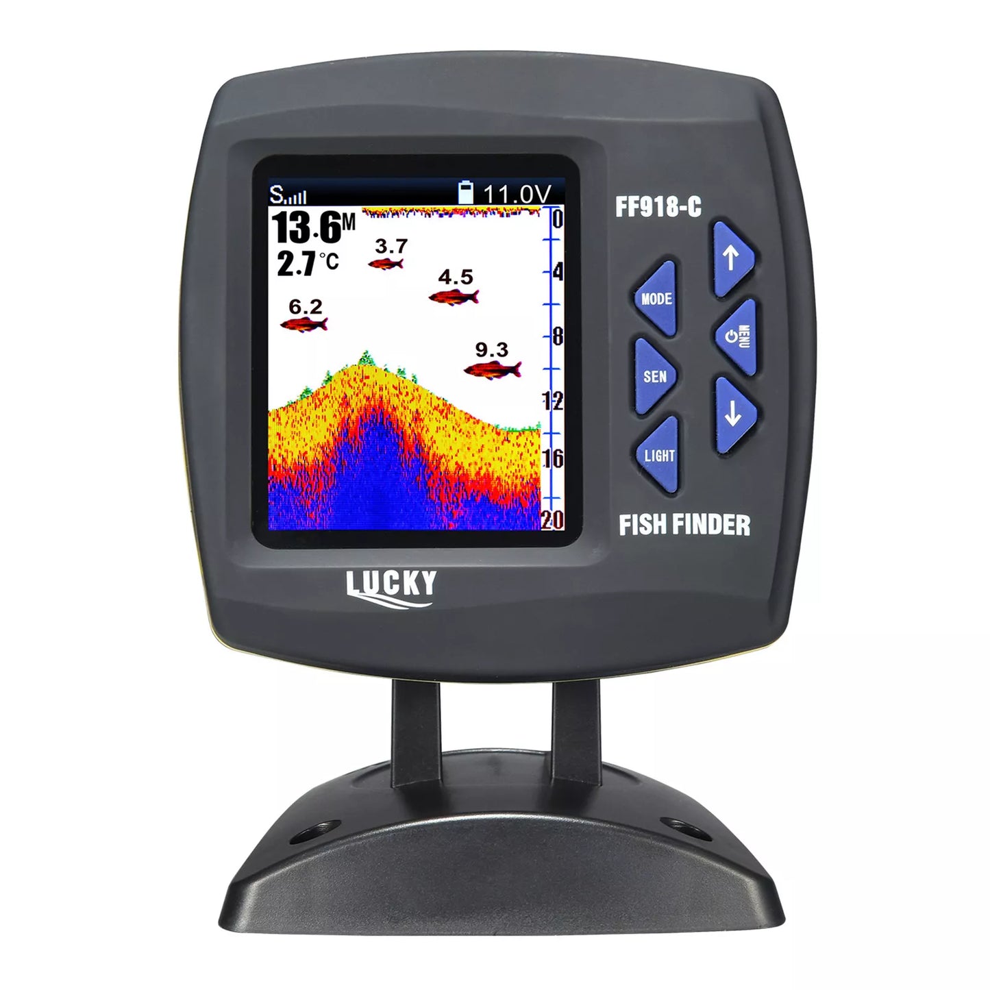 Fish Finder Wired Transducer Fishfinder 45 Degrees Underwater