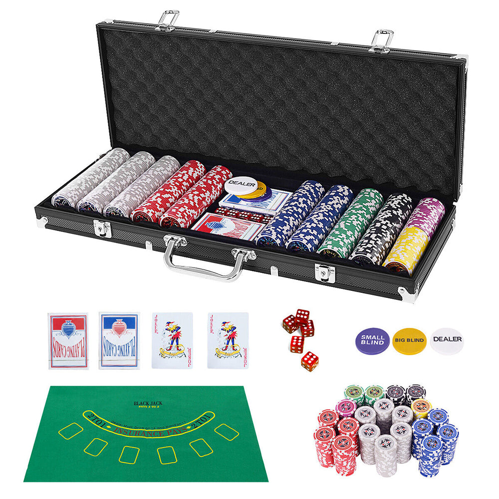 Casino Poker Chip Set - 500 Chips w/ Case