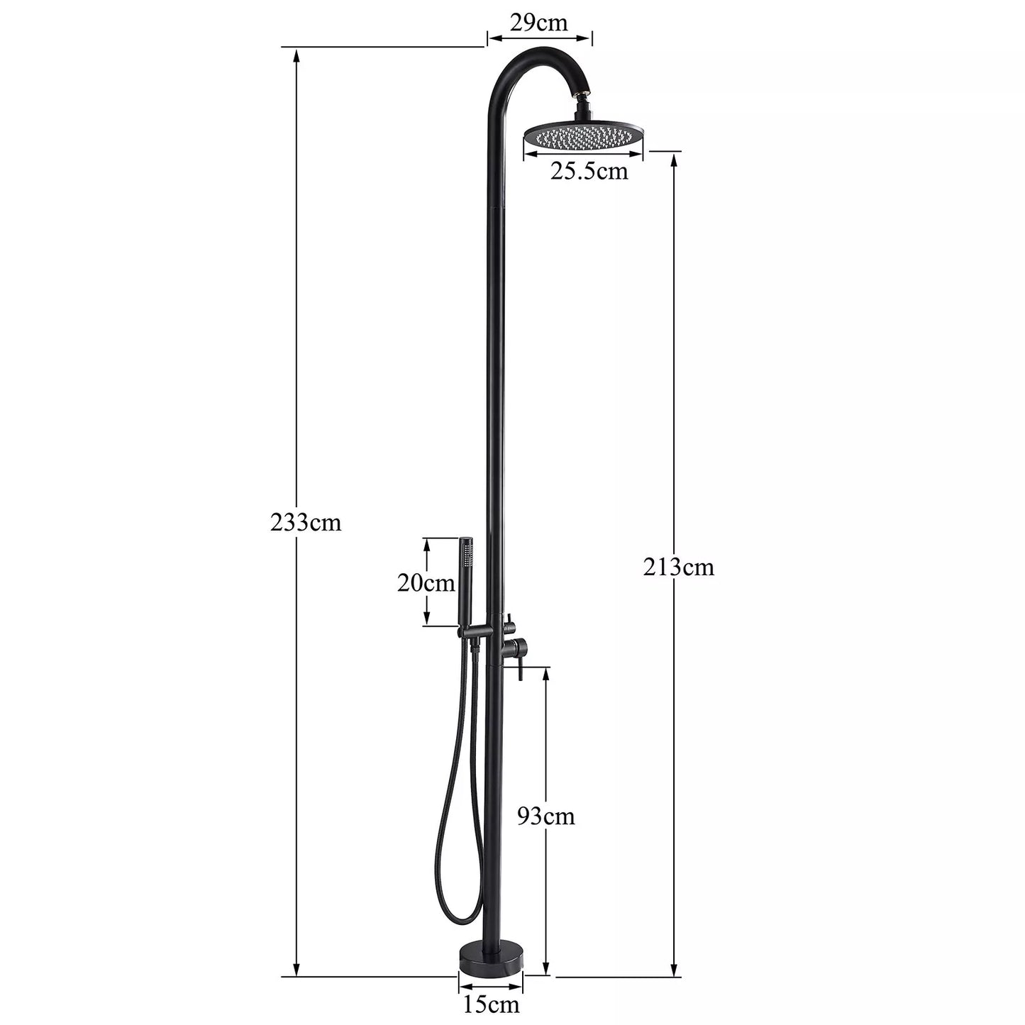 Crystal Stainless Steel Outdoor Pool Shower 10"Round