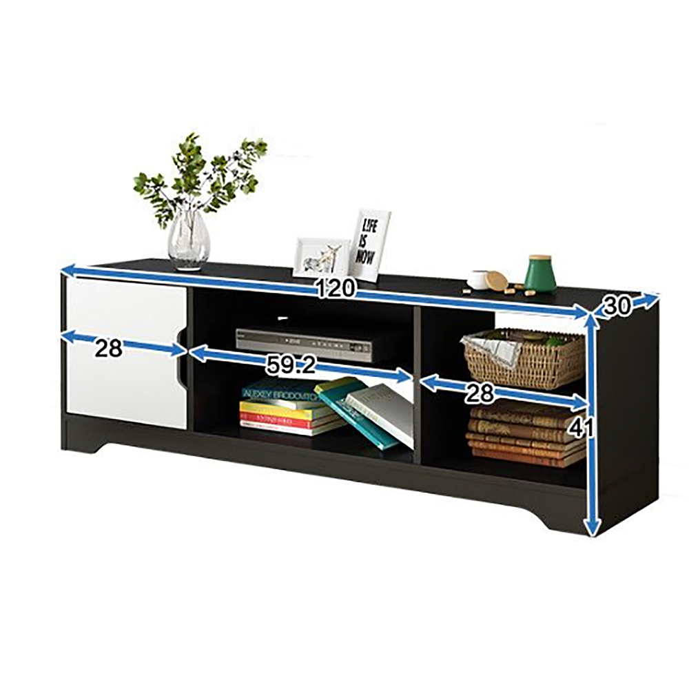 Ambara TV Cabinet w/Display Shelf Storage - 120cm Long