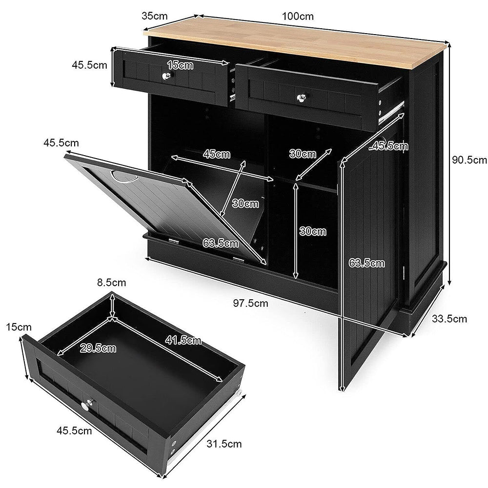 Motif Kitchen Storage Cabinet w/Tilt Out Trash Drawer