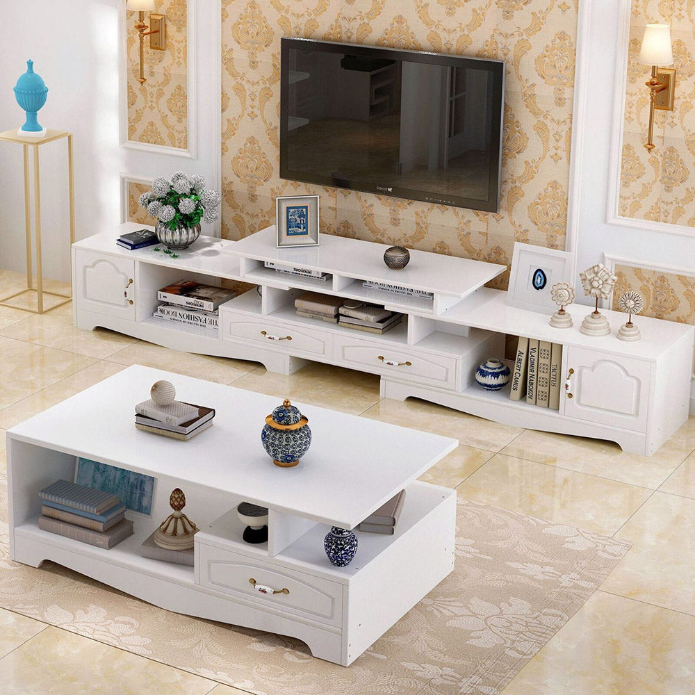 Silvano 2-Piece Set - Coffee Table & Adjustable TV Cabinet