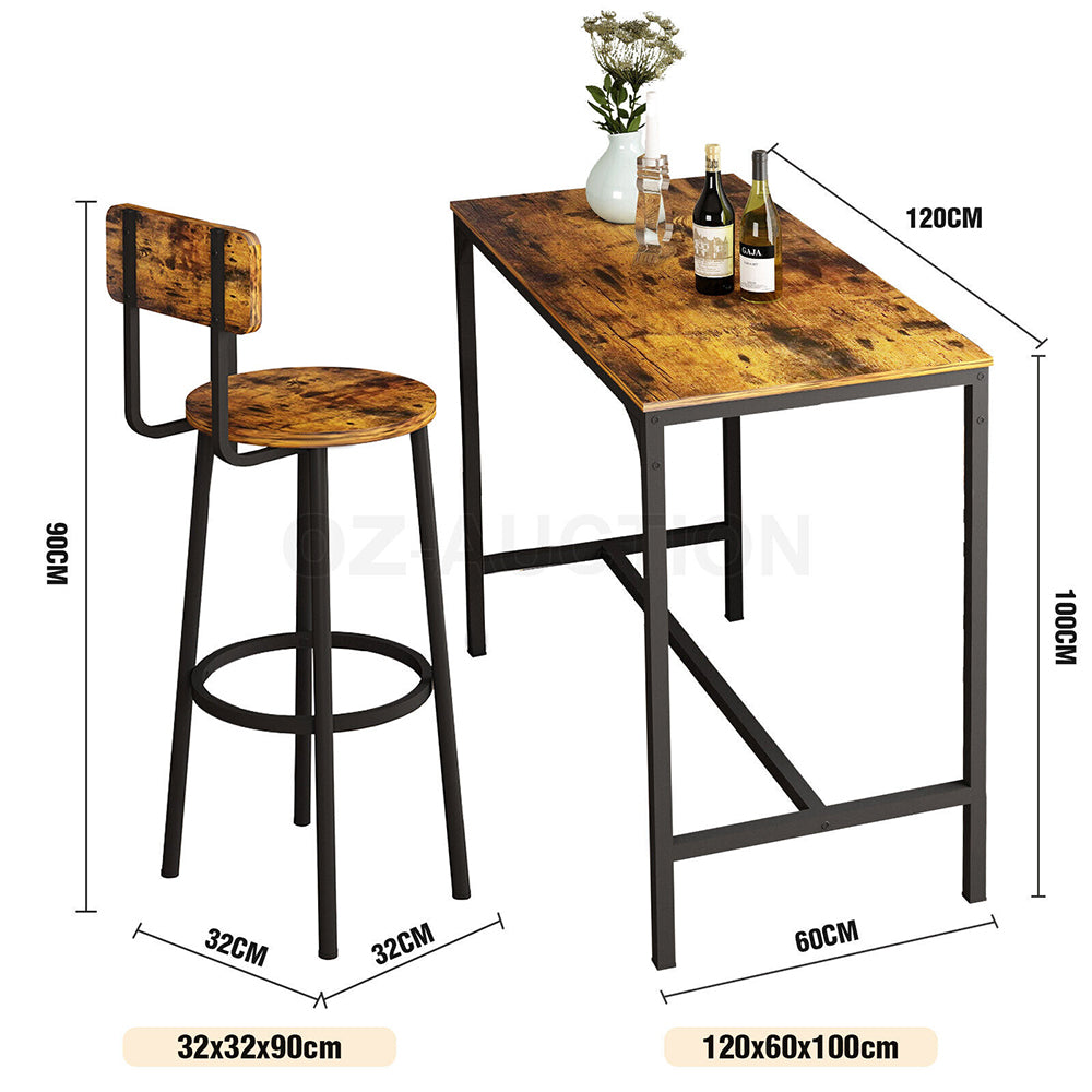 Simplista Bar Table Set 5pcs for Home, Bistro or Pub