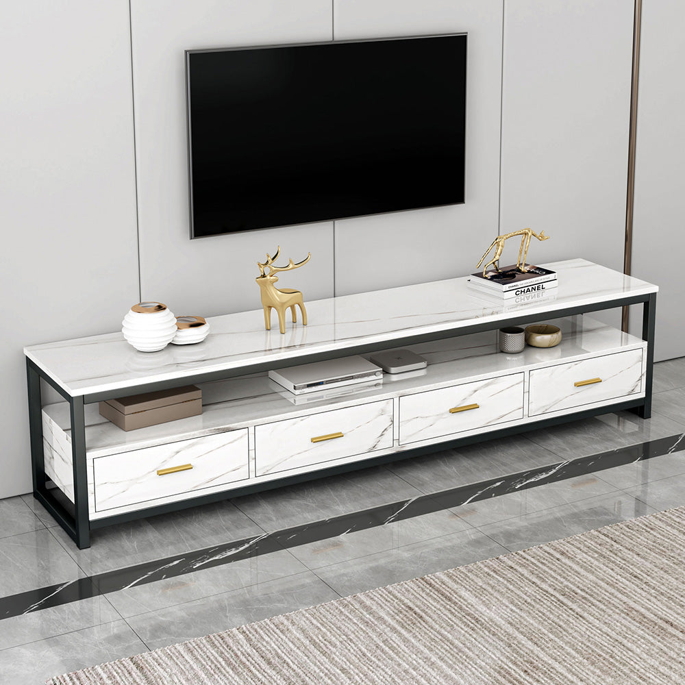 Luciano 2pc Luxury "Marble Look" Coffee Table & TV Cabinet