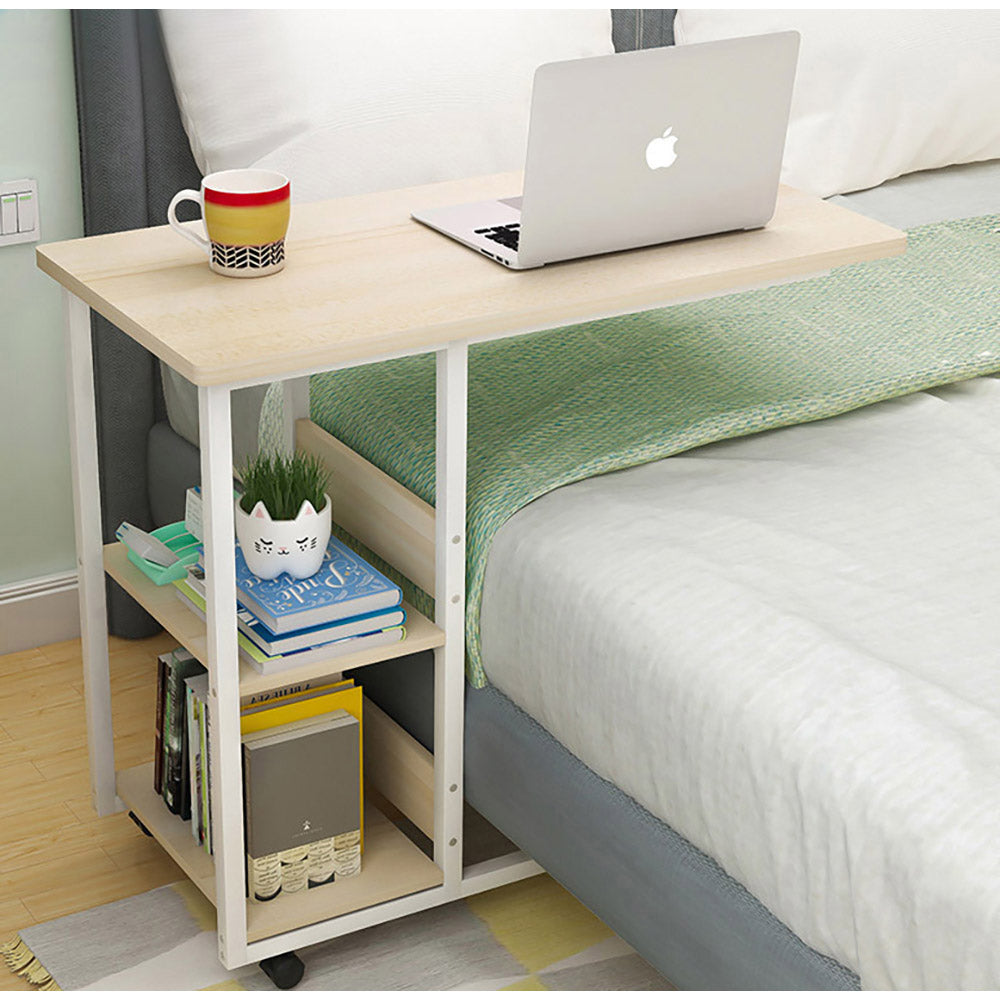 Regenta Side Table/Laptop Desk w/Shelves & Wheels - 2 Sizes