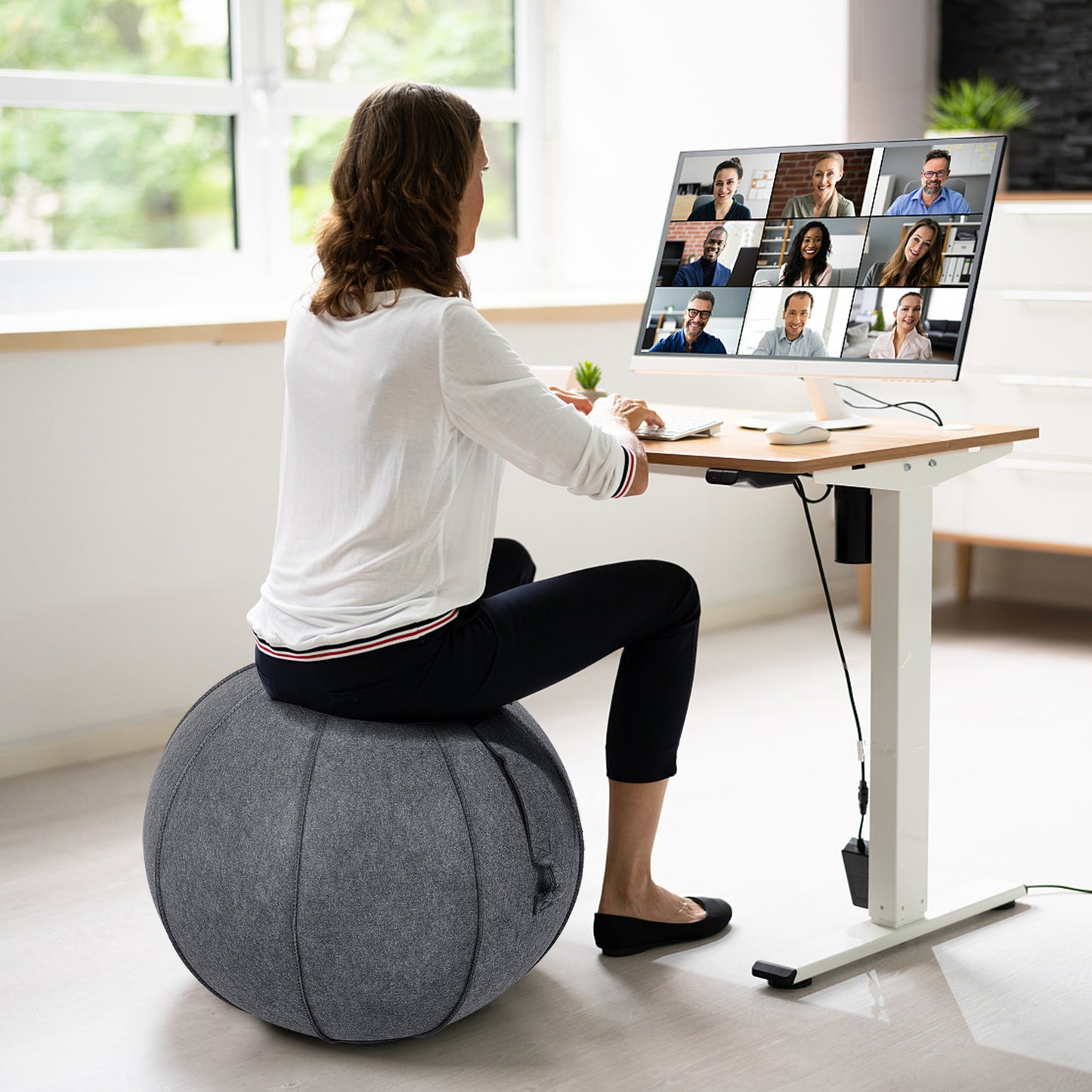 Yogini Yoga/Exercise Ball w/ Air Pump