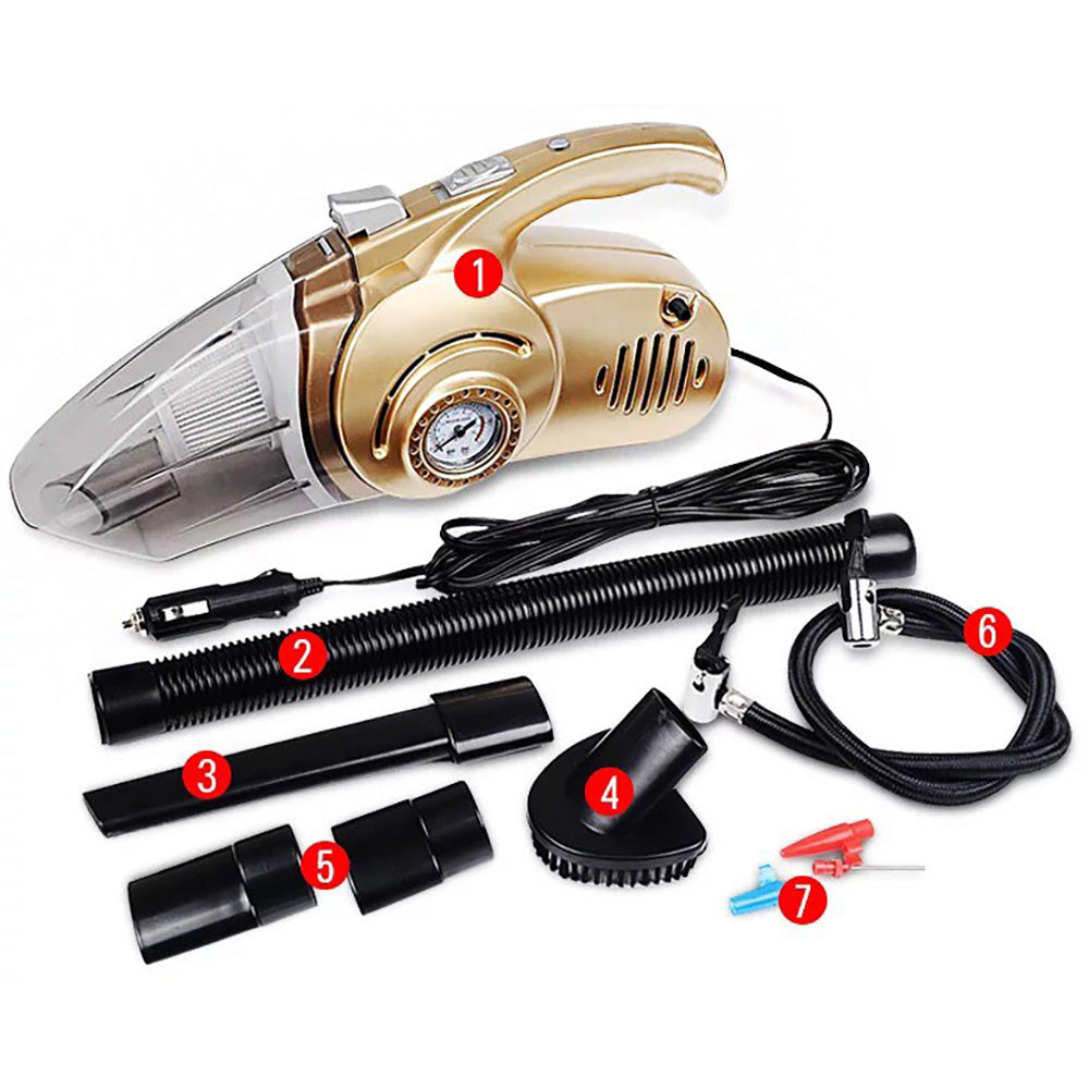 4 In 1 High Power Wet & Dry Car Vacuum Cleaner w/Air Compressor